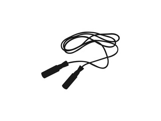 Skipping rope sport icon. Vector illustration. Simple illustration of jumping rope vector icon. Flat vector illustrator. skipping rope silhouette icons for web design isolated on white background.