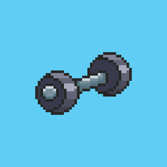 Pixel art dumbbell game asset design