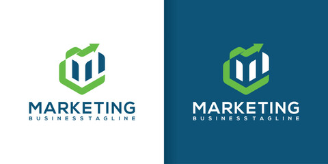 Modern financial vector Logo Design for Investment Business Consulting Company, Financial Accounting