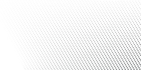 Dotted gradient halftone background. Horizontal seamless dots pattern in pop art style. Abstract modern stylish texture. Vector