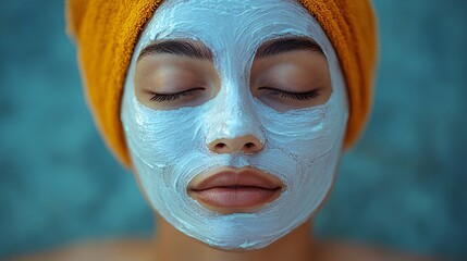 Fototapeta premium Relaxing Facial Treatment with Face Mask