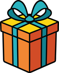 A gift box cartoon vector