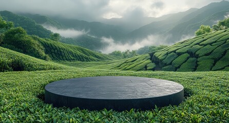 Stone Platform in a Tea Plantation