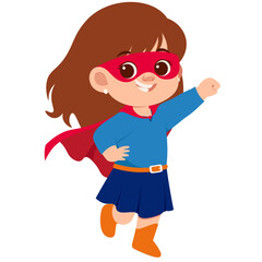Cute Superheroes Girl Character illustration