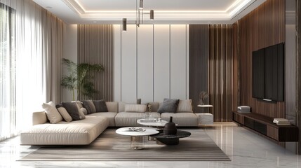 Photo interior modern design room 3d illustration