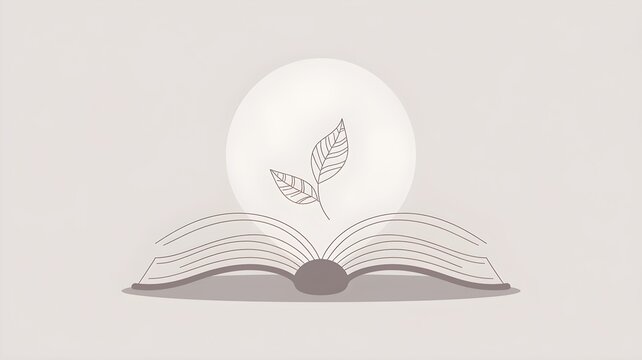 książka, liść, edukacja, nauka, wiedza, symbolizm, otwarta książka, minimalistyczne, estetyczne, proste, delikatne, rozw&oacute;j, nauczanie, nauka, edukacja, rola nauczyciela, symbol wiedzy, rozw&oacute;j intelekt