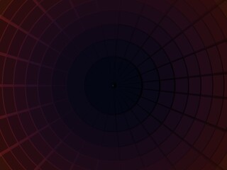 Naklejka premium Abstract background with a geometric and futuristic design featuring a circular grid of squares in shades of red, blue, and black