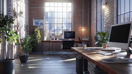Casual office partner conversation workspace