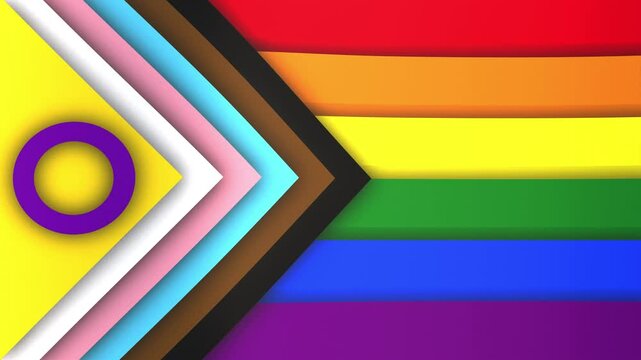 LGBTQ flag . Seamless looping animation