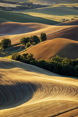 Fototapeta premium Goldene Wellen der Landschaft