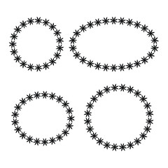 Obraz premium Decorative ornament border frames set isolated on white background. Vector design
