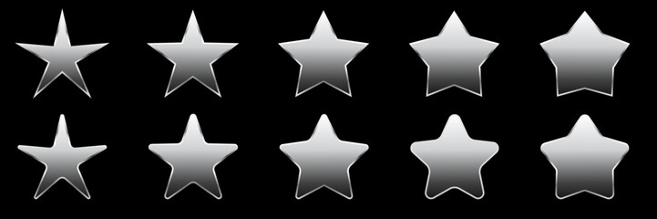Set rating stars gold, silver, bronze icon badges. Feedback customers. Rank, level of satisfaction rating. Five stars customer product rating review. 5 star rating icon. Vector illustration.