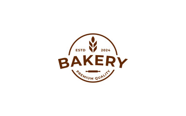 bakery logo design vector illustration