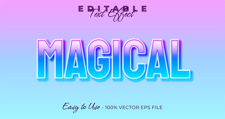 Magical typography stylish editable text effect