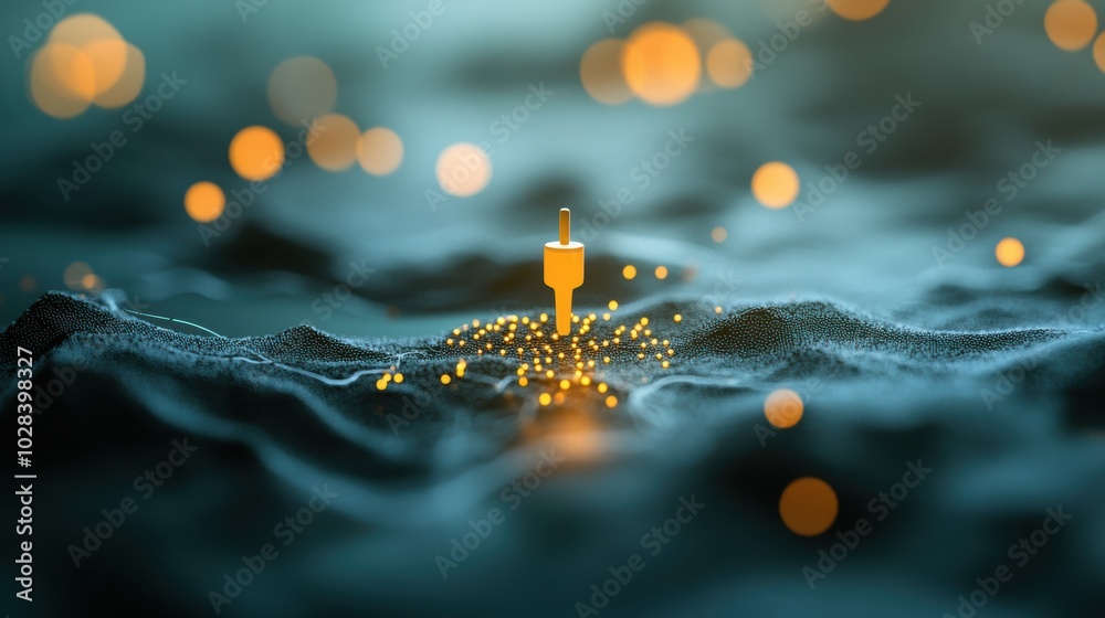 Poster a map with a highlighted area representing a wireless network coverage zone, showcasing the extent a