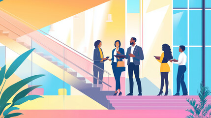 astarte.ai: Friendly Business Conversation in a Modern Office