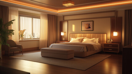 Cozy Black Family Bedroom with Warm Decor