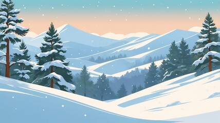 Fototapeta premium winter mountain landscape