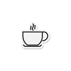 Hot Cup of Coffee icon isolated on transparent background