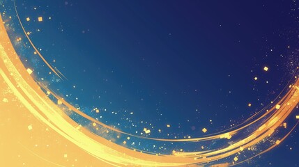 Obraz premium Abstract Blue and Yellow Background with Glittering Lines