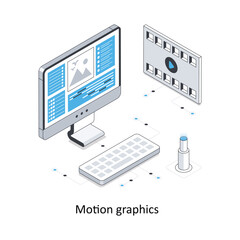 Motion graphics Isometric stock illustration. EPS File stock illustration