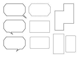 吹き出し　フレーム　角