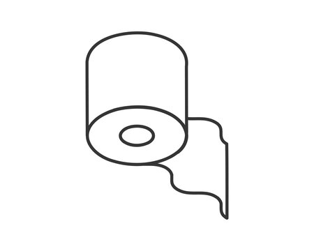 recommend clip art: Toilet paper roll or tube icon design, template for wc. Bathroom hygiene icons, kitchen cleaning towel. Blank soft scroll product.