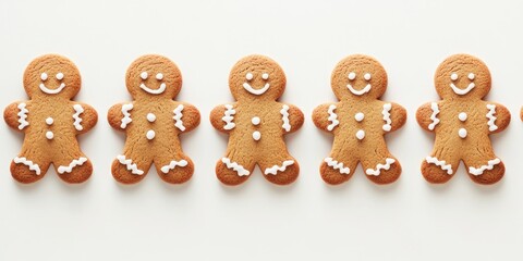Delightful arrangement of gingerbread men cookies for festive holiday celebrations