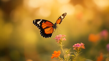 Obraz premium A butterfly dancing in the breeze