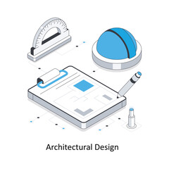 Architectural Design Isometric stock illustration. EPS File stock illustration