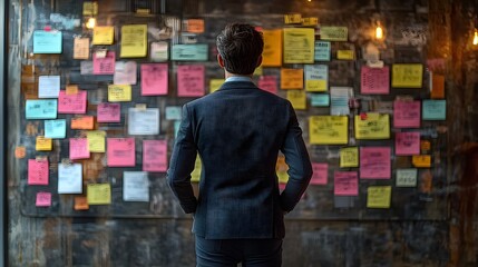 An executive leader leading a project review session with digital presentation tools