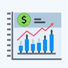 Stock Market icon vector art image.