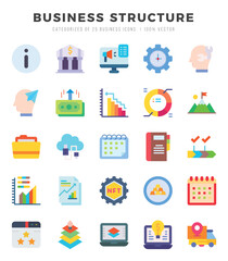 Business Structure icons set for website and mobile site and apps.