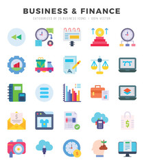icons set. Business & Finance for web. app. vector illustration.