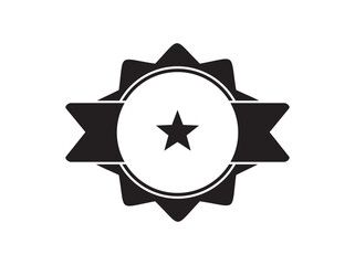 Design graphic badge logo vector in retro vintage style. Premium quality, limited edition. Emblem template.