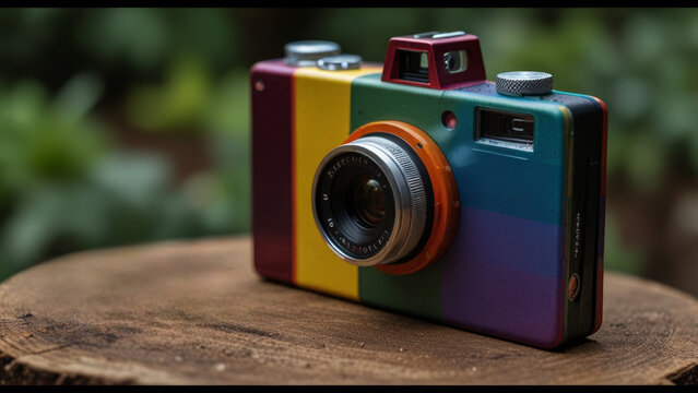 A vintage camera captures the essence of nostalgia and classic photography with its timeless design and mechanical charm.