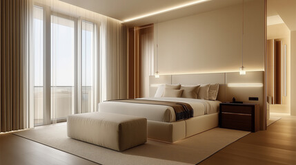 Luxury Traditional Master Bedroom with Modern Design