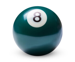 Pool or Snooker Ball Isolated on Transparent Background