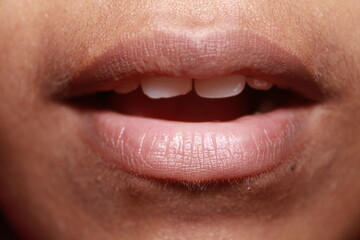 lips a macro shot of Indian teenage girl mouth, expression lips, lip expression, lips expressions, expensive lips.
