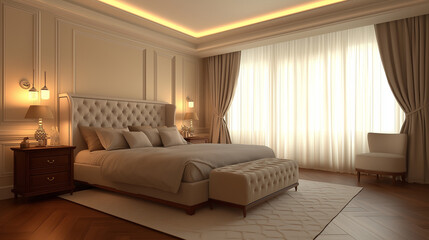 Sleek and Luxurious Designer Bedroom Interior