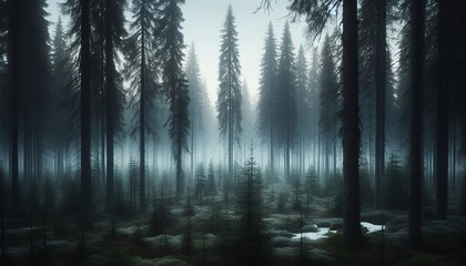 Fototapeta premium Fog in nature background