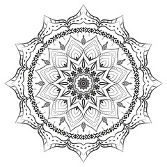 Fototapeta premium Detailed Ornamental Mandala Realistic Design Background