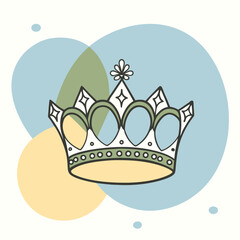 Crown, Diamond, Tiara, Rhinestone - Royal Queen & King Gold Accessories