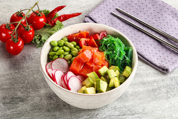 Hawaian cuisine - Poke with salmon