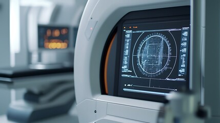 Healthcare machinery close-up highlighting advanced diagnostic technology.