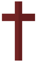 Obraz premium Cross flat icon isolated on white background.