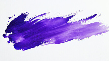 Expressive purple brushstroke on a white background, hand-drawn. The stroke is long and textured, with a slight curve at the end. A mystical element for the design