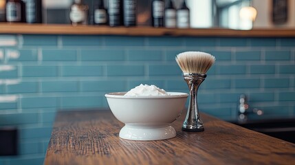 Stylish Grooming Set with Shaving Cream and Brush