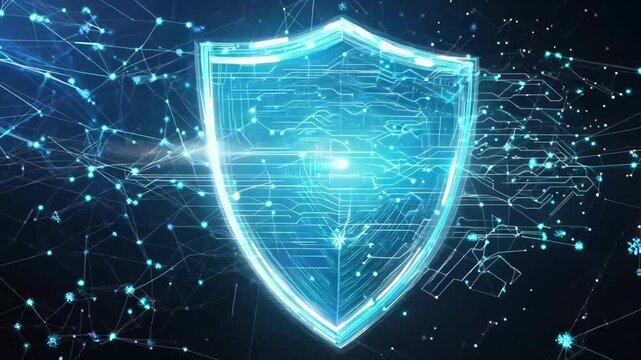 Digital Shield Representing Cybersecurity Protection