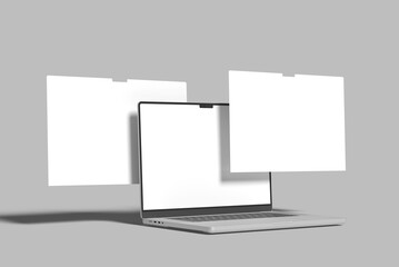 Laptop Screen Website Blank Mockup